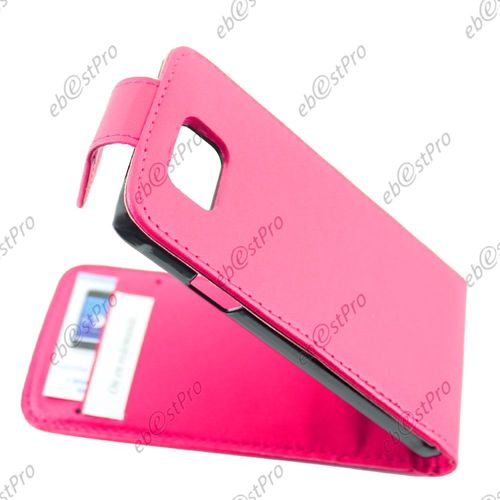 Ebeststar  Housse Coque Etui Simili Cuir  Rabat Vertical Pour Samsung Galaxy Alpha Sm-G850f, Couleur Rose + Mini Stylet 3 Film
