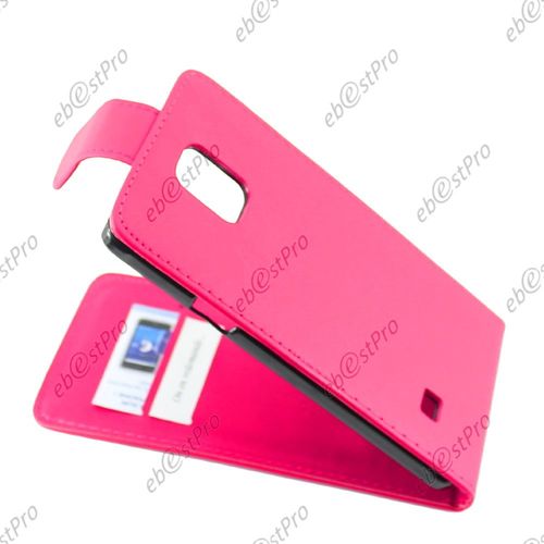 Ebeststar  Housse Coque Etui Simili Cuir  Rabat Vertical Pour Samsung Galaxy Note 4 N910f, Couleur Rose + Film Verre Tremp