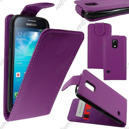Ebeststar  Housse Coque Etui Simili Cuir  Rabat Vertical Pour Samsung Galaxy S5 Mini Sm-G800 G800f G800h, Couleur Violet + Film Protection D'cran