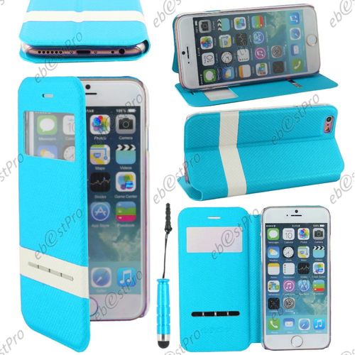 Ebeststar  Housse Coque Etui Smart View Cover Type S-View Portefeuille Livre Pour Apple Iphone 6 Plus cran 5,5