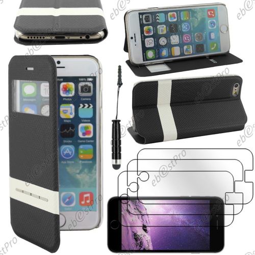 Ebeststar  Housse Coque Etui Smart View Cover Type S-View Portefeuille Livre Pour Apple Iphone 6 Plus cran 5,5