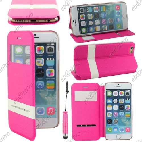 Ebeststar  Housse Coque Etui Smart View Cover Type S-View Portefeuille Livre Pour Apple Iphone 6 Plus cran 5,5