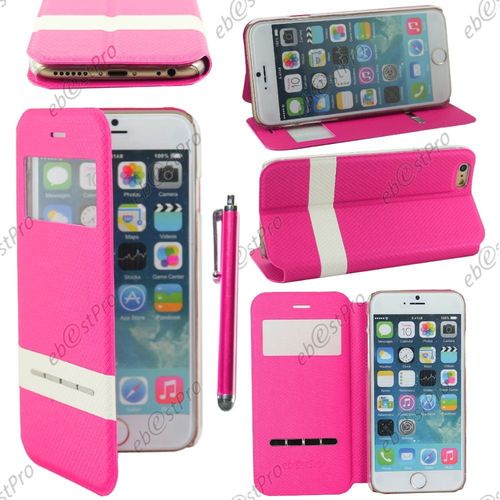 Ebeststar  Housse Coque Etui Smart View Cover Type S-View Portefeuille Livre Pour Apple Iphone 6 Plus cran 5,5