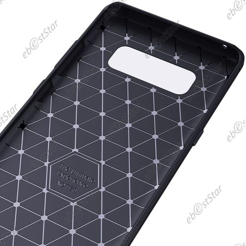 Ebeststar  Housse Coque Motif Fibre Carbone Luxe Silicone Gel Coussin D'air Pour Samsung Galaxy Note 8, Couleur Bleu Fonc [Dimensions Precises De Votre Appareil : 162.5 X 74.8 X 8.6 Mm, cran 6.3'']