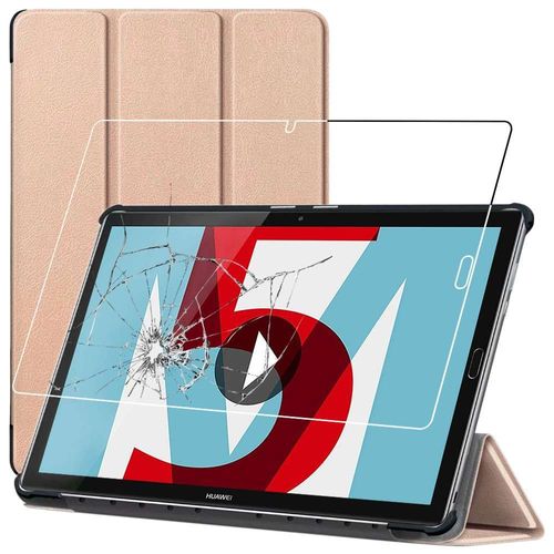Ebeststar - Housse Huawei Mediapad M5 10.8 Etui Pu Slim Smart Case Support, Or / Dor [Dimensions Precises Tablette : 258.7 X 171.8 X 7.3mm, cran 10.8'']