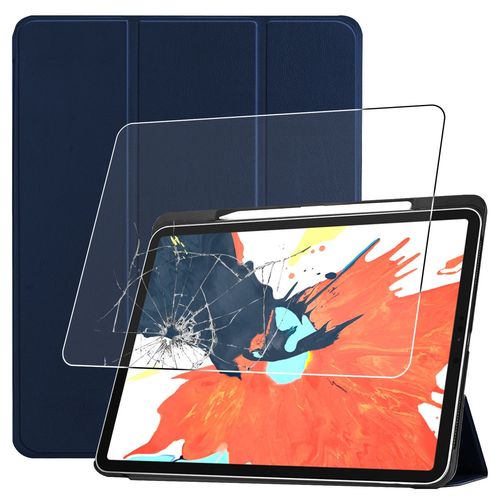 Ebeststar - Housse Ipad Pro 11 Etui Pu Slim Smartcase Support Haute Solidit, Bleu Fonc [Dimensions Precises Tablette : 247.6 X 178.5 X 5.9mm, cran 11'']