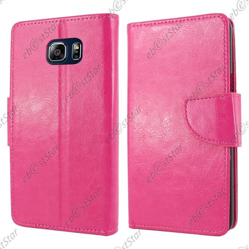 Ebeststar  Housse Portefeuille Coque Etui Protection Folio Pour Samsung Galaxy Note5 Sm-N920f Note 5, Couleur Rose + 1 Verre Tremp