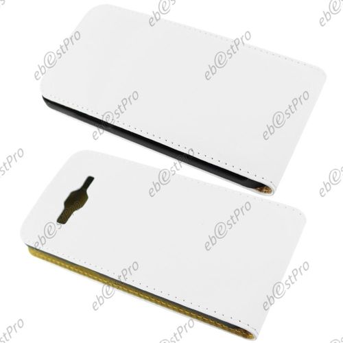 Ebeststar  Mini Stylet + 3 Film cran + Etui Pu Cuir  Rabat Housse Coque Ultra Slim Pour Samsung Galaxy Grand Prime Sm-G530f Value Edition Sm-G531f, Couleur Blanc [Dimensions Precises De Votre Appareil : 144.8 X 72.1 X 8.6 Mm, cran 5'']