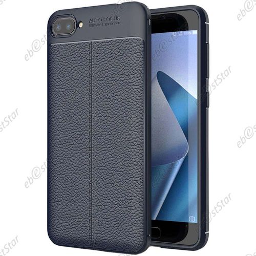 Ebeststar  Pour Asus Zenfone 4 Max Zc520kl - Coque Motif Cuir Luxe Etui Housse Flexible Silicone Gel Coussins D'air, Couleur Noir [Dimensions Precises De Votre Appareil : 150.5 X 73.3 X 8.8 Mm]