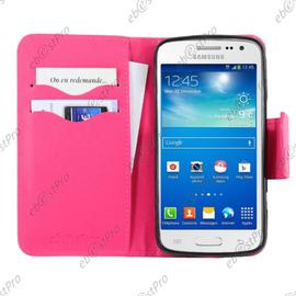 ebestStar ® Pour Samsung Galaxy Core 4G SM-G386F Housse Portefeuille Coque Etui Protection Folio Film d'écran, Couleur Rose