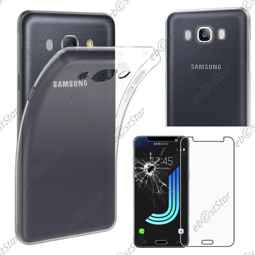 Ebeststar  Pour Samsung Galaxy J5 2016 Sm-J510f - Housse Etui Coque Silicone Gel Souple Ultra Fine 0,3mm Et Invisible + Verre, Couleur Transparent [Dimensions Precises De Votre Appareil : 145,8 X 72,3 X 8,1 Mm, cran 5.2'']