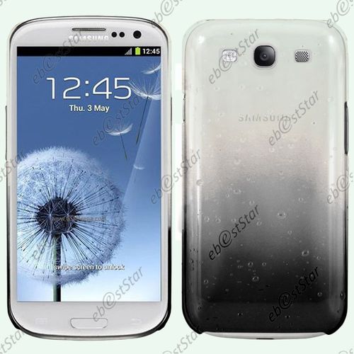 Ebeststar  Pour Samsung Galaxy S3 I9300 I9305 - Etui Housse Coque Rigide Motif Gouttelettes, Couleur Noir [Dimensions Precises De Votre Appareil : 136.6 X 70.8 X 8.6 Mm, cran 4.8'']