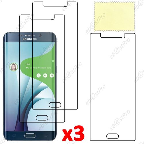 Ebeststar  Pour Samsung Galaxy S6 Edge + Sm-G928f Edge Plus Lot X3 Film Protecteur D'cran Transparent + Lingette De Nettoyage / Accessoires Pour La Pose
