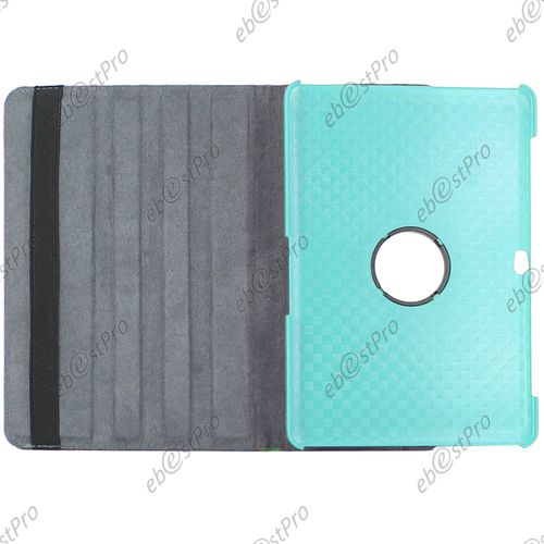 Ebeststar  Pour Samsung Galaxy Tab 2 10.1, Gt-P5110 P5100 - Housse Coque Etui Pu Cuir Rotatif Avec Support  Rotation 360 + Stylet, Couleur Bleu [Dimensions Precises De Votre Appareil : 256.6 X 175.3 X 9.7 Mm, cran 10.1'']
