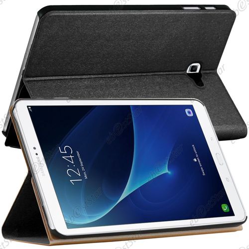 Ebeststar  Smartcase Etui Aimante Housse Smart Cover Avec Coque Arrire Pour Samsung Galaxy Tab A 2016 10.1 T580 T585 (A6), Couleur Noir [Dimensions Precises De Votre Appareil : 254.2 X 155.3 X 8.2 Mm, cran 10.1'']