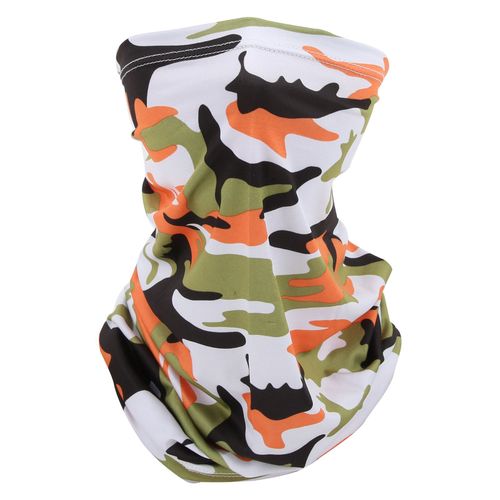 Echarpe D'exterieur En Soie Glacee Douce Et Respirante, Lavable, Protection Uv, Bandeau Multifonction (Camouflage Jaune Et Blanc)