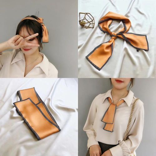 charpe Longue En Soie Imprime  La Mode Corenne Pour Femmes, charpe  Poigne Pour Dames, Ruban Pour Cheveux, charpes lgantes, Cravate De Sac  Main, Ceinture
