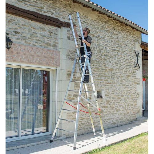 Echelle Transformable Pro Base vase 3x10 Haut. Accs Max 6,76m Hailo