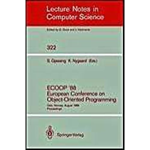 Ecoop '88 European Conference On Object-Oriented Programming   de Stein Gjessing  Format Broch 