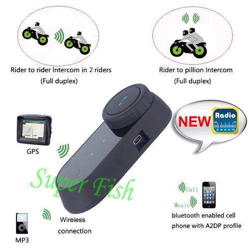 couteur Bluetooth pour Interphone Moto T-COM FM 2 coureurs BT Interphone Moto Intercomunicador + micro souple