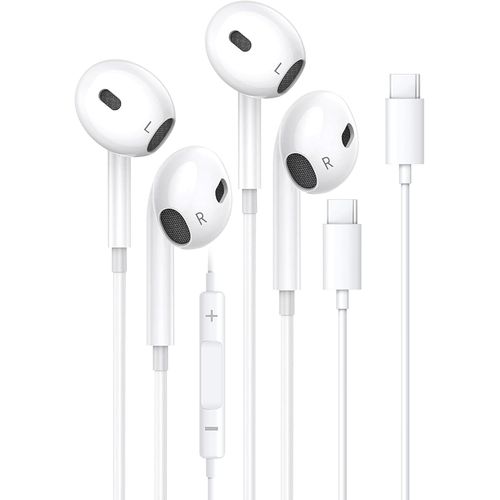 couteur Usb C (Lot De 2), couteurs Usb Type C Pour Iphone 15 Stro Hifi Avec Rduction De Bruit Compatibles Avec Iphone 15 Pro, Ipad Pro, Galaxy S23/S22/S21/S20/Ultra, Note 10/2[CAS6210096]