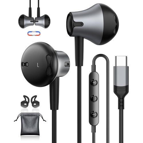 Ecouteur Usb C Pour Samsung Galaxy S25 S24 S23 Ultra A55 A16 A56 Iphone 15 couteur Avec Micro Ecouteurs Filaire Usbc couteurs Usb C Pour Iphone 16 Pro Samsung A35 S24 S23 Fe Goog[CAS6215740]