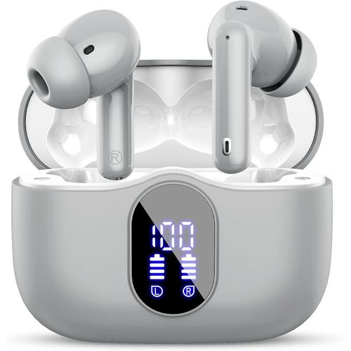 couteurs Bluetooth 5.3, couteur Sans Fil Avec 4 Enc Rduction Antibruit Mic Casque Bluetooth Hi-Fi Son Stro, 36 Heures Dure De Lecture, Ip7 Etanche, cran Led, Contrle Tactil[FIL6160009]