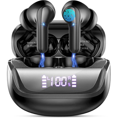 couteurs Bluetooth 5.4 Sans Fil Avec Micro  Rduction Du Bruit Enc, couteurs tanches Ip7, Autonomie De 50 Heures D'coute, Casque Stro Sans Fil, Hifi Stro, Avec Affichage L[ECO5245220]
