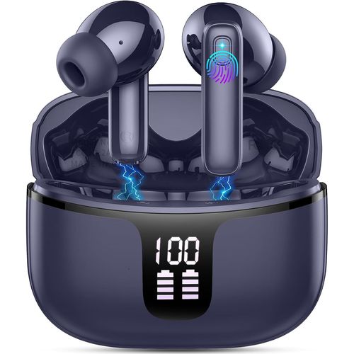 Ecouteurs Bluetooth Sans Fil, 2025 couteurs Bluetooth 5.3 Hifi Stro 4 Enc Appel Rduction Antibruit Mic couteur Sans Fil 40H Casque Bluetooth Avec cran Led, tanche Ip7 Contr[BLU5271178]