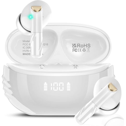 Ecouteurs Bluetooth Sans Fil, 2025 couteurs Bluetooth 5.4 Hifi Stro, 4 Enc Rduction De Bruit Mic, couteurs Sans Fil 48 Heures Avec Affichage Led, Ip7 Etanche Oreillette Blueto[FIL6163639]