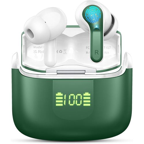 Ecouteurs Bluetooth Sans Fil, couteurs Bluetooth 5.3 Avec 4 Enc Rduction Bruit Mic, Ecouteur Sans Fil Hifi Stro, 40H Casque Bluetooth cran Led, Ip7 tanche Sport Oreillette Pour Ios Android, Ver