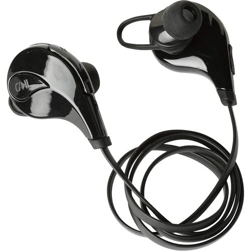 Ecouteurs Bluetooth Sport Pour Htc U12 + Smartphone Sans Fil Bouton Son Kit Main Libre Intra-Auriculaire Universel (Noir)