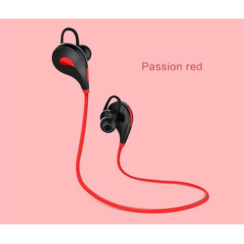 Ecouteurs Bluetooth Sport pour MOTOROLA moto g7 Smartphone Sans Fil Bouton Son Kit Main Libre INTRA-AURICULAIRE Universel - ROUGE