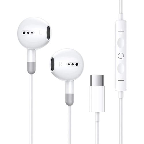 Ecouteurs Filaire Usb C Avec Microphone & Contrle Volume - Ecouteur Usb C, Casque Intra-Auricularie Hifi Stro, Compatible Avec S24/S23, (Noise Reduction 70%, Anti-Sueur)[CAS6211979]