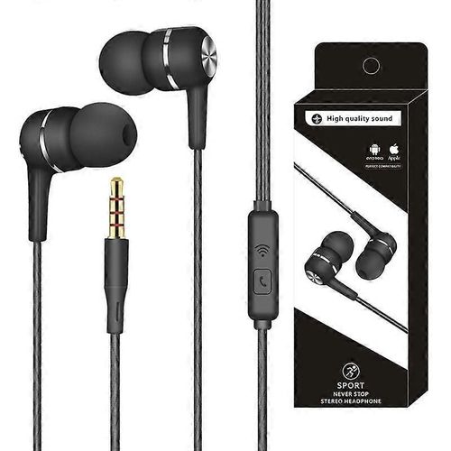 couteurs intra-auriculaires compatibles avec la rduction de bruit : couteurs  bouchon d'oreille isolant (noir)