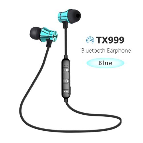 couteurs magntiques sans fil Bluetooth, oreillettes de sport, stro, musique, en mtal, avec Microphone, pour tous les smartphones