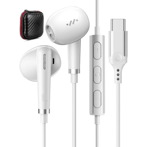 couteurs Usb C Avec Microphone Hifi Stro In-Ear Pour Samsung Galaxy A34 A54 A53 A33 Z Fold6 Z Flip5 S23 Ultra S22 S21 Fe S20, Pixel 9 8 7A, Oneplus 12 11 10[CAS6211511]