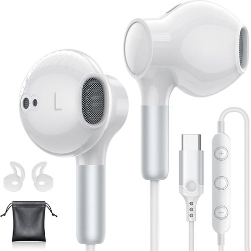 couteurs Usb C, Pour Iphone 15, 16 Plus, Pro Max, Avec Cble De Type C, Microphone Et Contrle Du Volume, Pour Ipad Pro Air 5/4 Mini 6, Google Pixel 9, 8, 7, 6, Samsung Galaxy S24[CAS6211679]