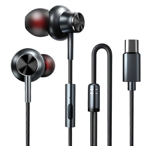couteurs USB Type-C couteurs intra-auriculaires stro  rduction de bruit des basses avec micro compatible avec le tlphone Type-c comme Google Pixel 2/3/4/2xl/3xl/4XL, Huawei, HTC,