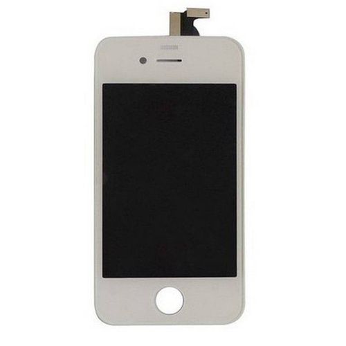 cran Complet Blanc Iphone 4 Lcd + Tactile De Haute Qualit. cran De Remplacement Avec Panneau Tactile + Numriseur Pour Rparer L'cran Cass De L'iphone 4 (A1349, A1332). Luminosit, Rponse Tactile, Pas De Pixels Morts.