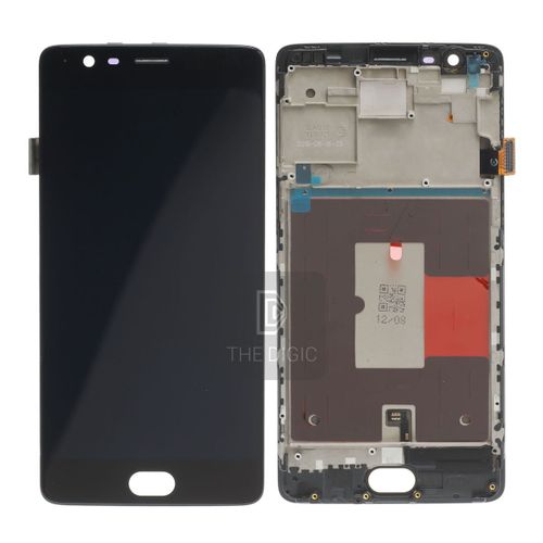 Ecran Complet Lcd Vitre Tactile Sur Chssis Pour Oneplus 3 A3000 A3003 - Noir