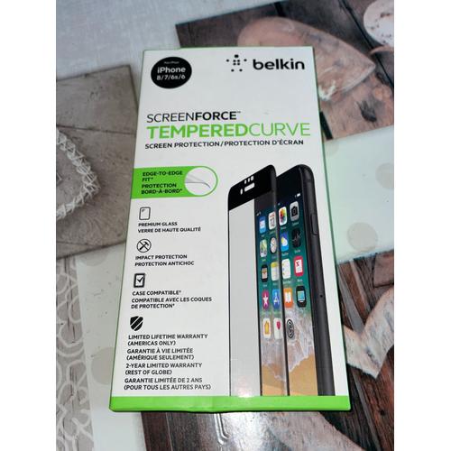 Ecran De Protection En Verre Screenforce Temperedcurve Belkin Pour Iphone 8/7/6s/6