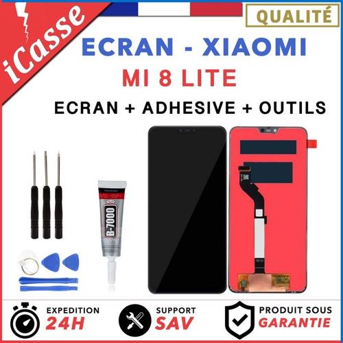 Ecran Lcd Vitre Tactile Pour Xiaomi Mi 8 Lite Noir + Outils + Colle B7000