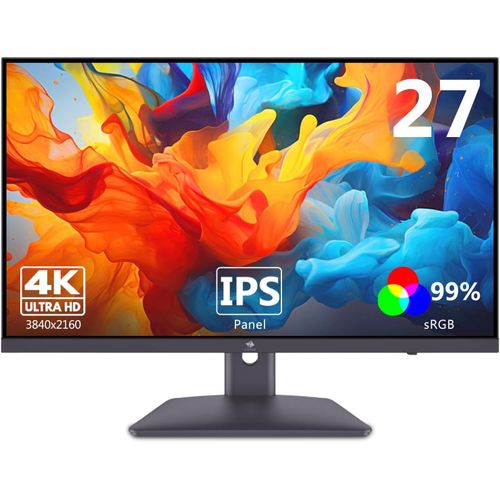 cran PC 27'' IPS 4K UHD (3840x2160),FreeSync,Moniteur Bureau 16:9,75 Hz,5 ms,2*HDMI2.0 & 2*DP1.4,Inclinaison Rglable,Couleurs Ultra Ralistes & Cadre Ultra Slim,VESA (DP Cble Inclus)