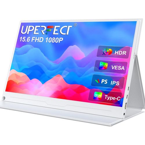 Ecran Portable 15,6 Pouces Moniteur Portable 1920x1080 Full HD IPS cran Mobile avec HDMI USB C pour Ordinateur Portable PC Smartphone PS4/5 Switch avec tui de Protection,Compatible VESA