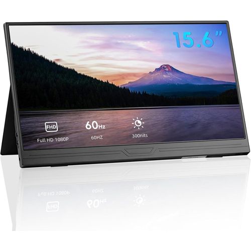 cran Portable de 15,6 Pouces,1920 x 1080 FHD,Moniteur Portable HDR IPS avec HDMI de Type C,pour Ordinateur Portable,PC,Raspberry Pi,Mac,Xbox,PS4,Switch