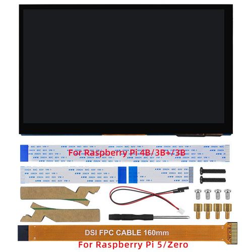 cran Tactile DSI de 7 Pouces pour Raspberry Pi 5 4B 3B + 3B,cran IPS LCD 800x480,Cble MIPI CSI avec Moniteur Standard pour RPI 5 Pi5 - Type For Pi 5