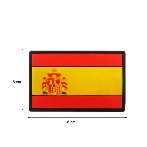 cusson De Broderie En Pvc Ir De La Srie Espagnole,Insigne D'emblme,Flog Skull,Military Dulhook And Loop,Bourgogne,Spain Nation,Esp - Type 18pvc