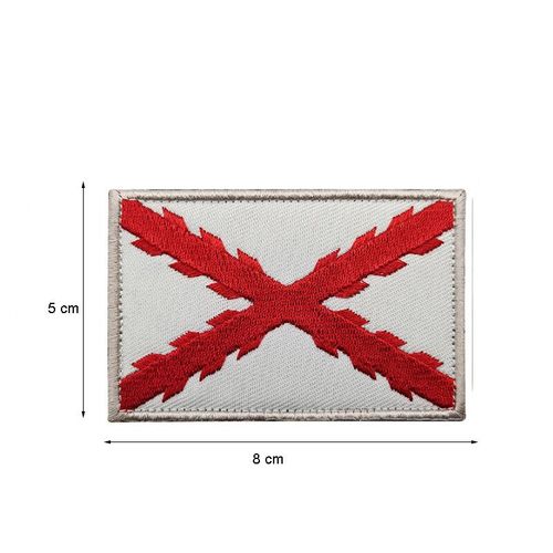 cusson De Broderie En Pvc Ir De La Srie Espagnole,Insigne D'emblme,Flog Skull,Military Dulhook And Loop,Bourgogne,Spain Nation,Esp - Type 20embroidered5x8cm