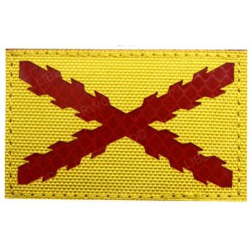 cusson De Broderie En Pvc Ir De La Srie Espagnole,Insigne D'emblme,Flog Skull,Military Dulhook And Loop,Bourgogne,Spain Nation,Esp - Type 30ir5x8cm